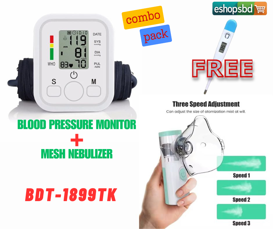 Automatic Digital Smart Sphygmomanometer Upper Arm Meter Blood Pressure Bp Monitor....Home Cheap Mesh Nebulizer Portable Inhaler Mesh Nebulizer