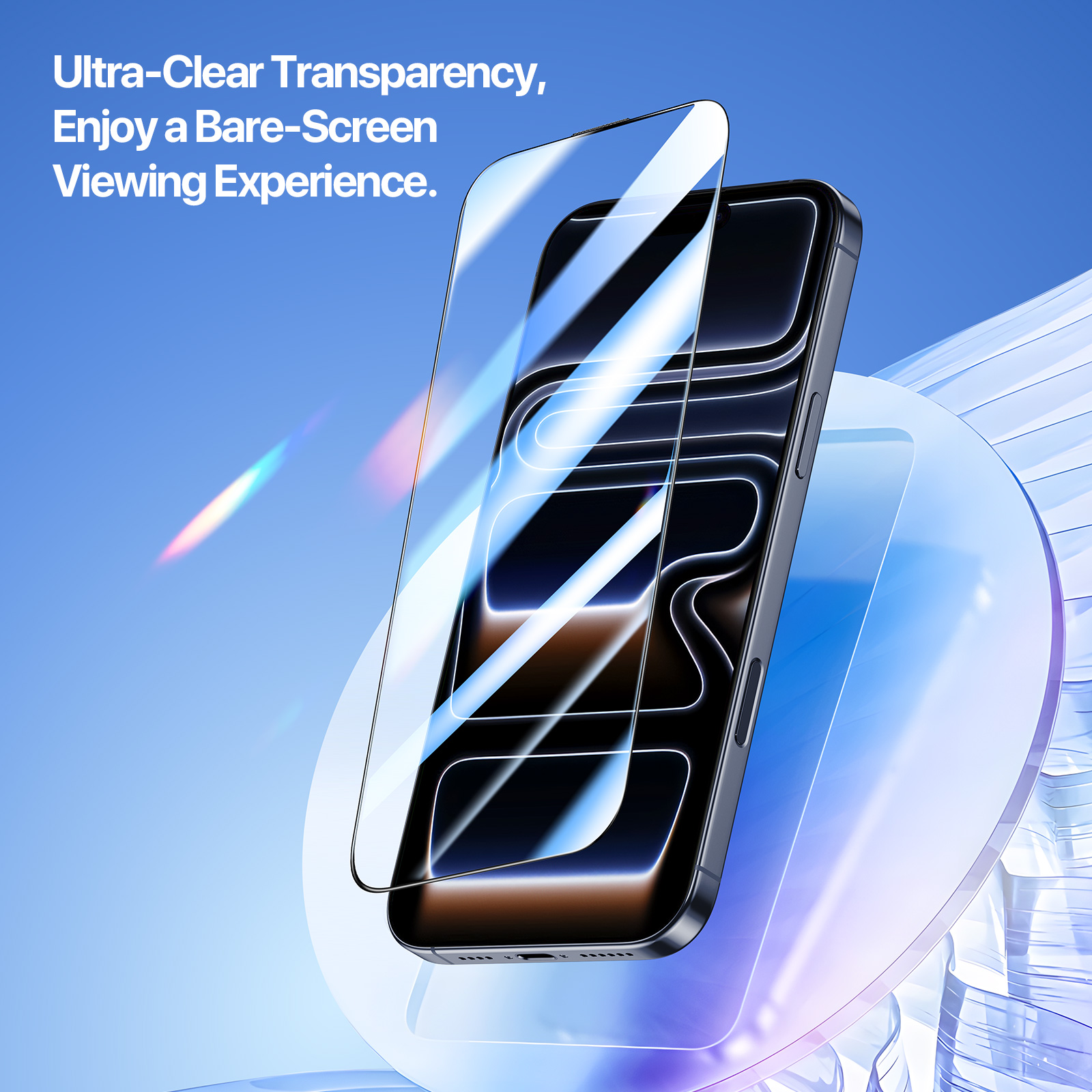 iPhone 16 Plus Full Hd Transparent 9H Screen Protector 9D Tempered Glass