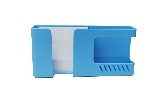 New 2 in 1 Wall Mounted Storage Box Multifunction Punch Free Organizer TV Remote Control DIY Mobile Phone Plug Charging Holder blue