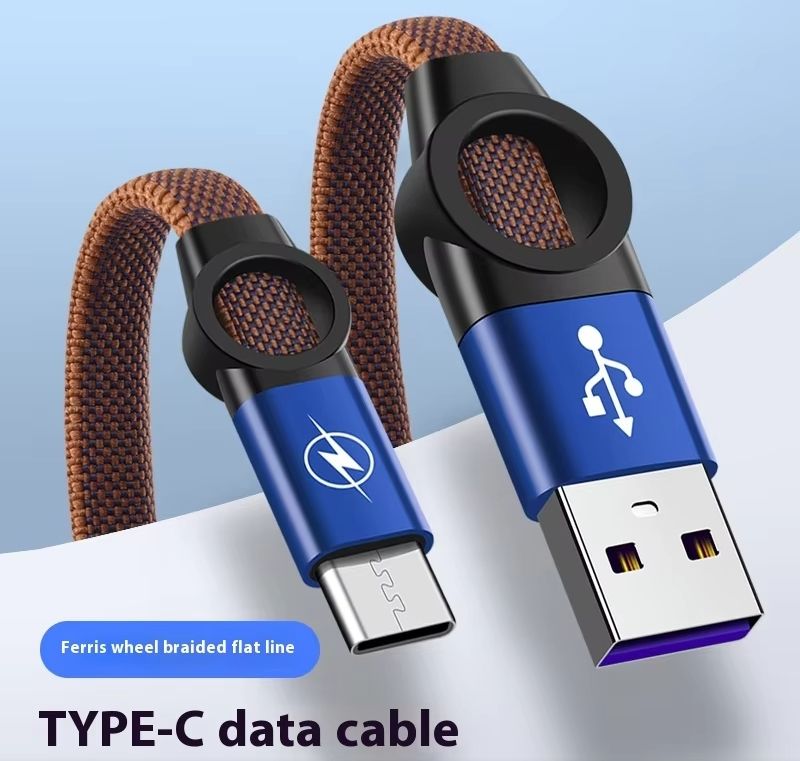 USB Type-C 3A Fast 1 Charging Cable with Aluminum Alloy & Braid Shielding Nylon Jacket 1M