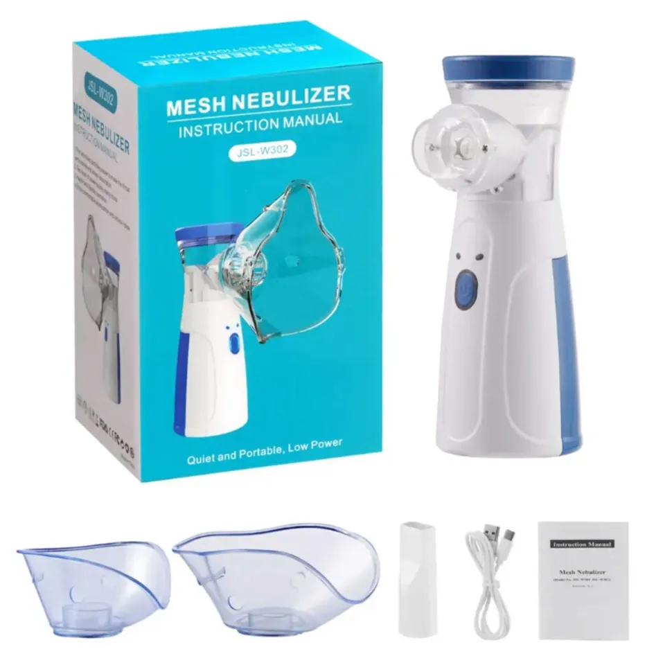 Portable Mini Handheld Mesh Nebulizer Machine/ Ultrasonic Steam Inhaler Nebulizer Machine For Child & Adults Nebulization-Smart USB ConnectorJSL-W302