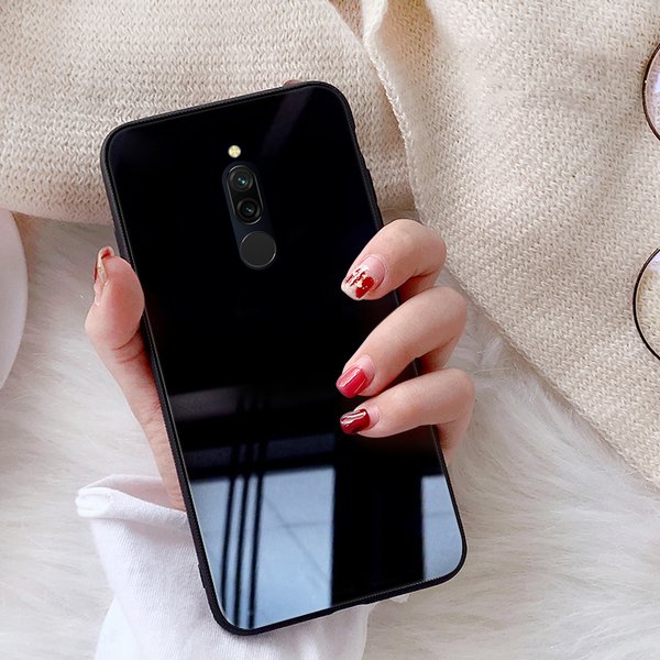 Xiaomi Redmi 8 HONG KONG Design Tempered Glass case Back cover Phone case BLACK
