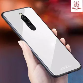 Xiaomi Redmi 8 HONG KONG Design Tempered Glass case Back cover Phone case WHITE