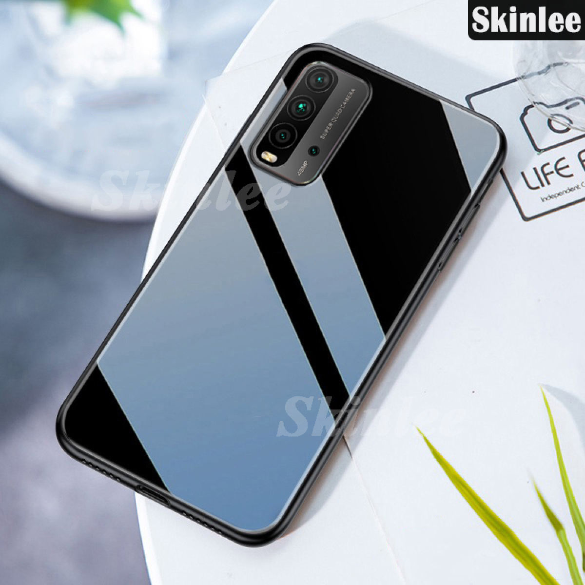 Xiaomi Redmi 9T / Xiaomi Redmi 9 Power HONG KONG Design Tempered Glass case Back cover Phone case black